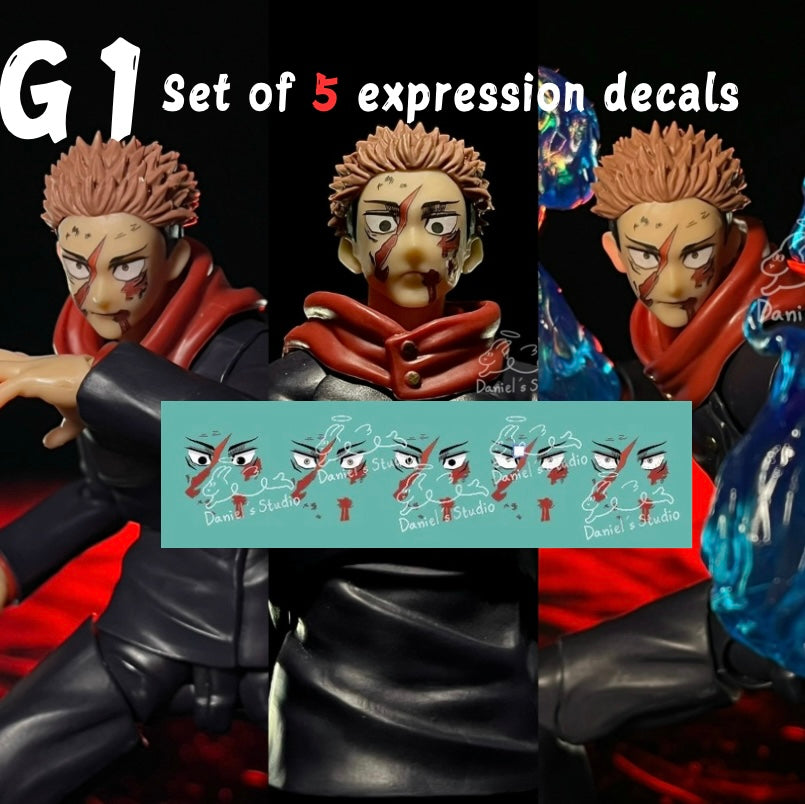 G1 Set of 5 expression decals