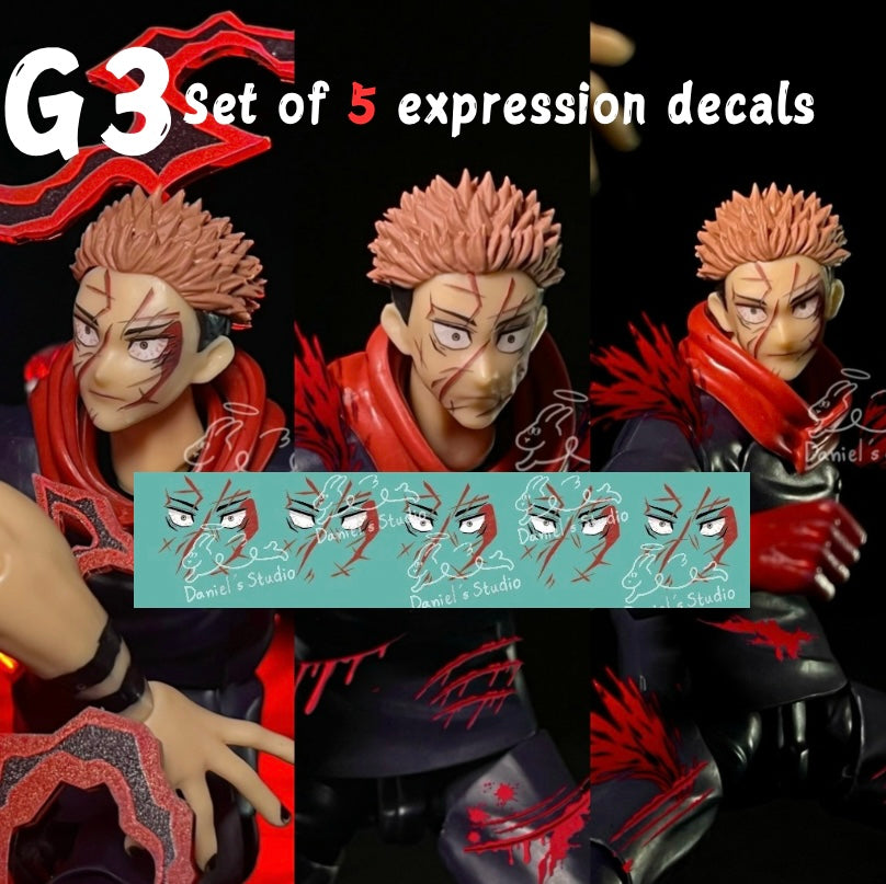 G3 Set of 5 expression decals