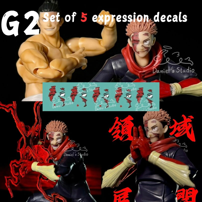 G2 Set of 5 expression decals