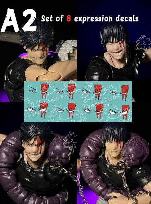A2 Set of 8 expression decals(read)
