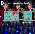 D Set of 5 expression decals